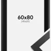 Ramme Black Wood 60x80 cm - Passepartout Sort 50x70 cm