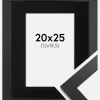Ramme Black Wood 20x25 cm - Passepartout Sort 13x19,5 cm