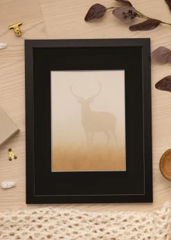 Ramme Black Wood 65x80 cm - Passepartout Sort 22x28 inches