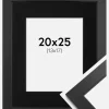 Ramme Black Wood 20x25 cm - Passepartout Sort 14x18 cm