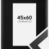 Ramme Black Wood 45x60 cm - Passepartout Sort 12x18 inches