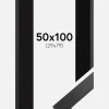 Ramme Black Wood 50x100 cm - Passepartout Sort 30x80 cm