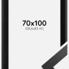 Ramme Black Wood 70x100 cm - Passepartout Sort 59,4x84 cm (A1)