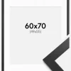 Ramme Black Wood 60x70 cm - Passepartout Hvid 50x56 cm
