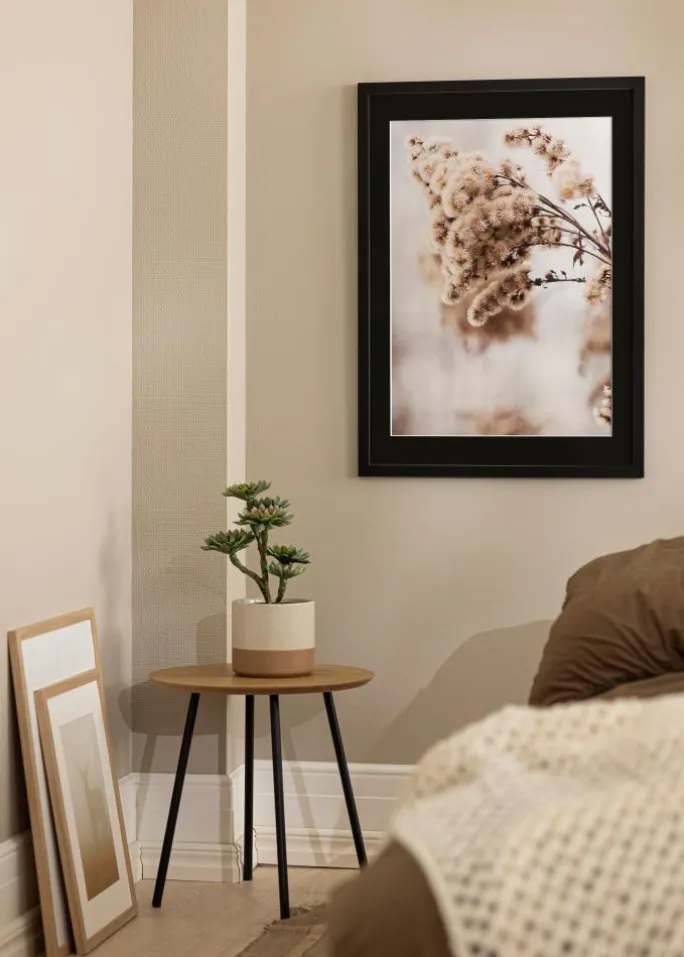 Ramme Black Wood 60x100 cm - Passepartout Sort 40x80 cm