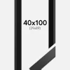 Ramme Black Wood 40x100 cm - Passepartout Sort 30x90 cm