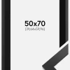 Ramme Black Wood 50x70 cm - Passepartout Sort 16x24 inches