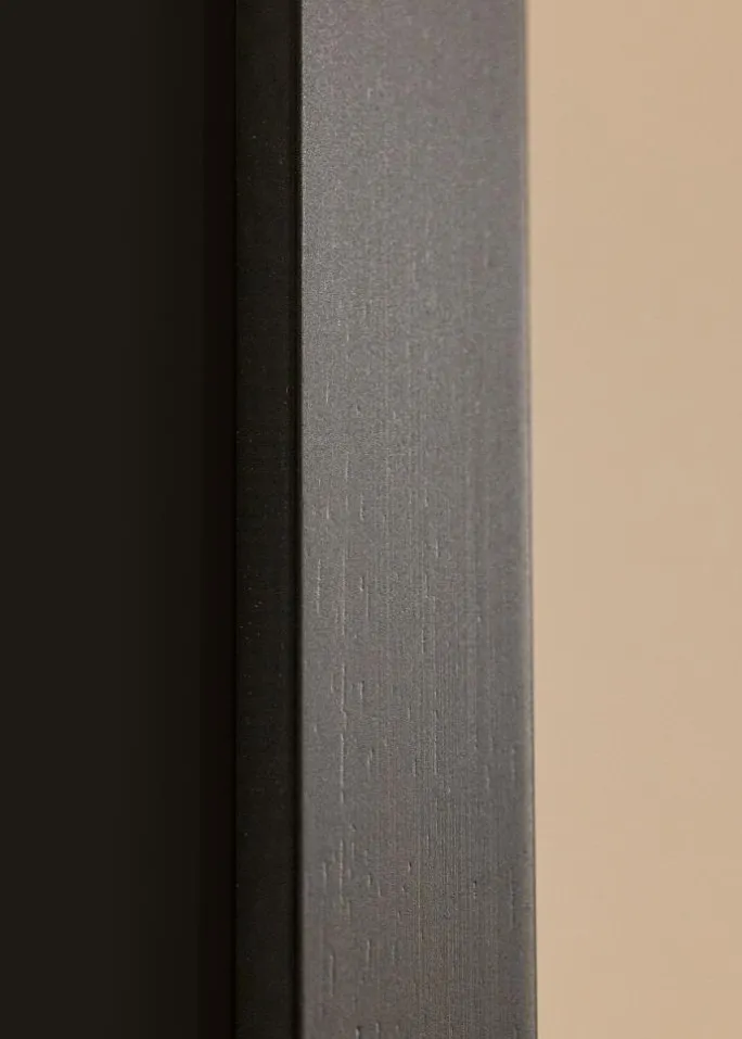 Ramme Black Wood 50x70 cm - Passepartout Sort 16x24 inches