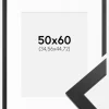 Ramme Black Wood 50x60 cm - Passepartout Hvid 14x18 inches