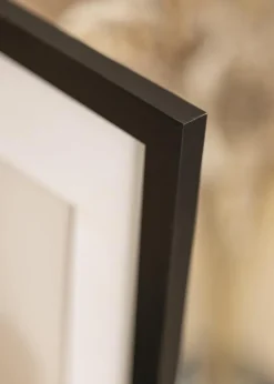 Ramme Black Wood 20x25 cm - Passepartout Hvid 15x20 cm