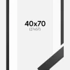 Ramme Black Wood 40x70 cm - Passepartout Hvid 28x58 cm