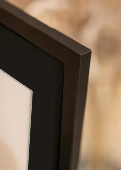 Ramme Black Wood 60x60 cm - Passepartout Sort 45x45 cm