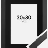 Ramme Black Wood 20x30 cm - Passepartout Sort 15x22 cm