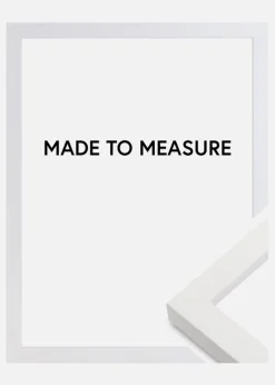 Ramme Blocky Hvid - Valgfri Størrelse (Akrylglas)