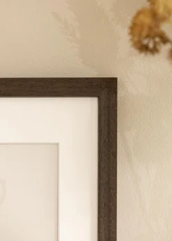 Ramme Brown Wood 55x70 cm - Passepartout Hvid 43,2x61 cm (A2+)