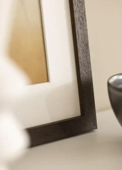 Ramme Brown Wood 40x50 cm - Passepartout Hvid 30x40 cm