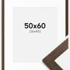 Ramme Brown Wood 50x60 cm - Passepartout Hvid 37x46 cm