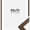 Ramme Brown Wood 55x70 cm - Passepartout Hvid 18x24 inches
