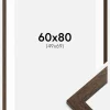 Ramme Brown Wood 60x80 cm - Passepartout Hvid 50x70 cm