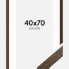 Ramme Brown Wood 40x70 cm - Passepartout Hvid 30x60 cm