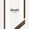 Ramme Brown Wood 30x60 cm - Passepartout Hvid 18x46 cm