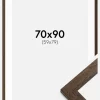 Ramme Brown Wood 70x90 cm - Passepartout Hvid 60x80 cm
