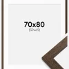 Ramme Brown Wood 70x80 cm - Passepartout Hvid 60x70 cm