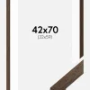 Ramme Brown Wood 42x70 cm - Passepartout Hvid 33x60 cm