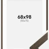 Ramme Brun træ 68x98 cm - Passepartout Hvid 56x76 cm