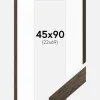 Ramme Brun træ 45x90 cm - Passepartout Hvid 23x70 cm