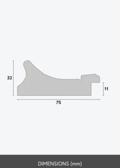 Ramme Camden Sølv - Valgfri Størrelse (Akrylglas)