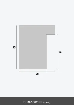 Ramme Cotswold Elfenben - Valgfri Størrelse (Akrylglas)