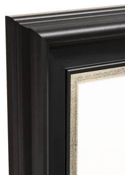 Ramme Dalarna Sort-Sølv 20x30 cm - Passepartout Hvid 15x21 cm (A5)