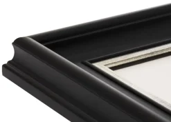 Ramme Dalarna Sort-Sølv 40x50 cm - Passepartout Hvid 28x35 cm