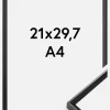 Ramme Desire Akrylglas Sort 21x29,7 cm (A4)