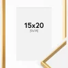 Ramme Desire Guld 15x20 cm - Passepartout Hvid 10x15 cm