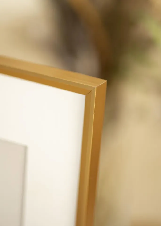 Ramme Desire Guld 40x50 cm - Passepartout Hvid 28x35 cm