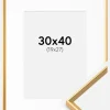 Ramme Desire Guld 30x40 cm - Passepartout Hvid 20x28 cm