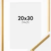 Ramme Desire Guld 20x30 cm - Passepartout Hvid 15x22 cm