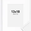 Ramme Desire Hvid 13x18 cm - Passepartout Hvid 9x12 cm