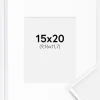 Ramme Desire Hvid 15x20 cm - Passepartout Hvid 4x5 inches