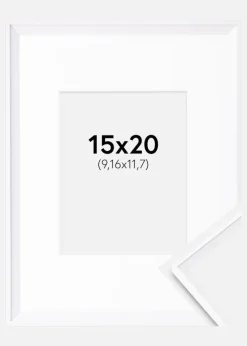 Ramme Desire Hvid 15x20 cm - Passepartout Hvid 4x5 inches