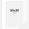 Ramme Desire Hvid 20x30 cm - Passepartout Hvid 15x22 cm
