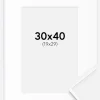 Ramme Desire Hvid 30x40 cm - Passepartout Hvid 20x30 cm