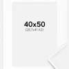 Ramme Desire Hvid 40x50 cm - Passepartout Hvid 29,7x42 cm (A3)