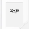 Ramme Desire Hvid 20x30 cm - Passepartout Hvid 15x21 cm (A5)
