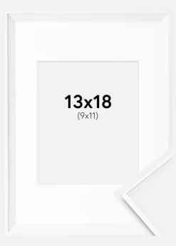 Ramme Desire Hvid 13x18 cm - Passepartout Hvid 10x12 cm