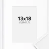 Ramme Desire Hvid 13x18 cm - Passepartout Hvid 3,5x5 inches