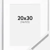 Ramme Desire Sølv 20x30 cm - Passepartout Hvid 15x21 cm (A5)