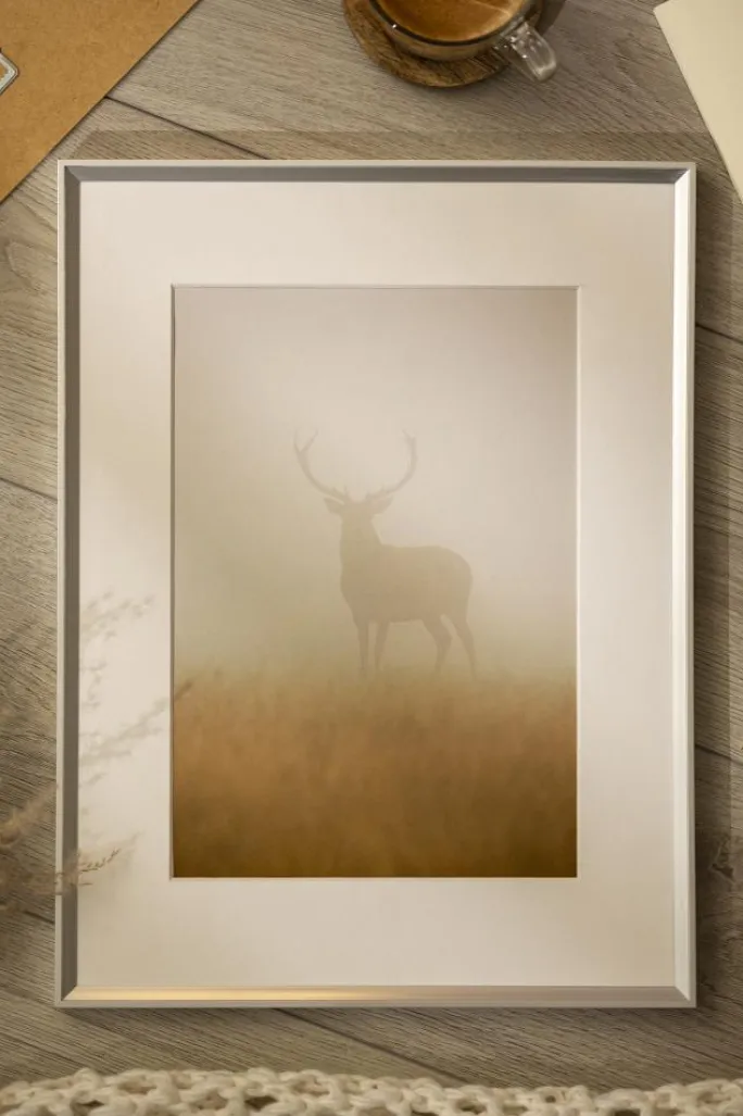 Ramme Desire Sølv 30x40 cm - Passepartout Hvid 20x28 cm